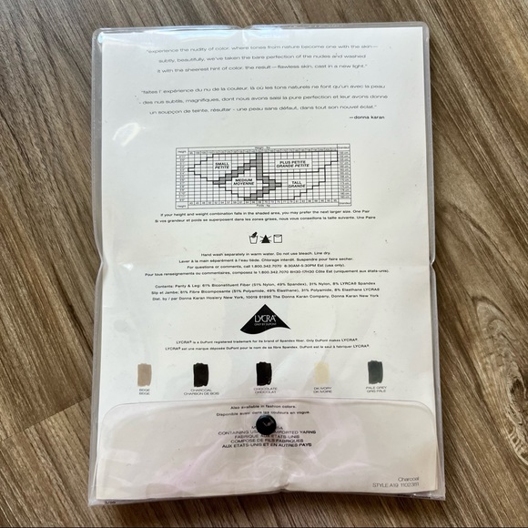 Donna Karan New York The Nudes Charcoal Hosiery Tights Pantyhose - Picture 5 of 6